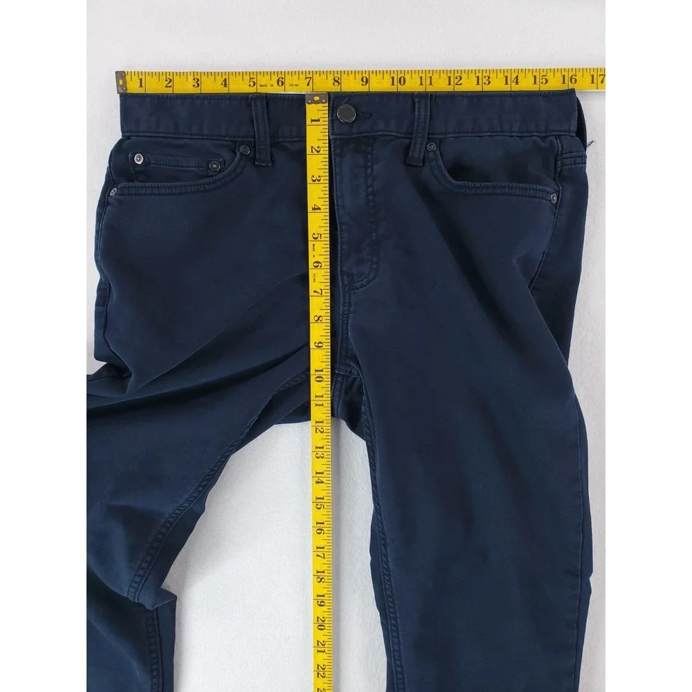 Banana Republic Travel Jean Mens 31x30 Navy Blue Slim Fit Tapered Chino Stretch